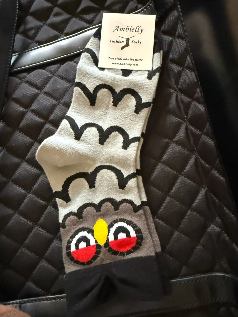 3 Kawaii Owl Socks Set Bold Animal Patterns Sz 9-11 Cotton Cartoon Style New